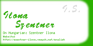 ilona szentner business card